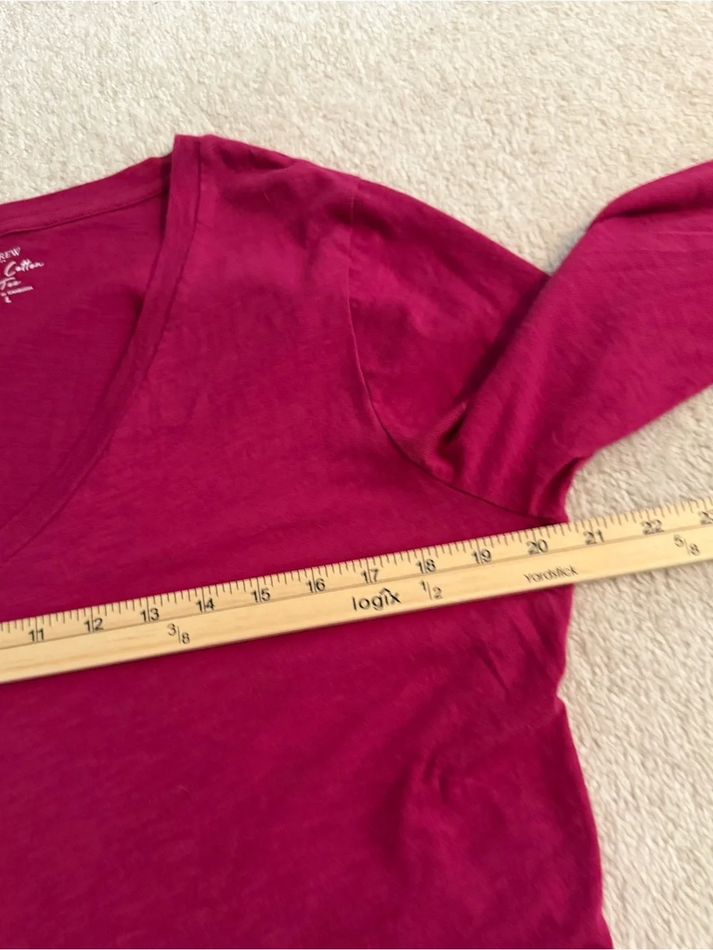 J. Crew Long Sleeve Tee in Deep Magenta